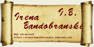 Irena Bandobranski vizit kartica
